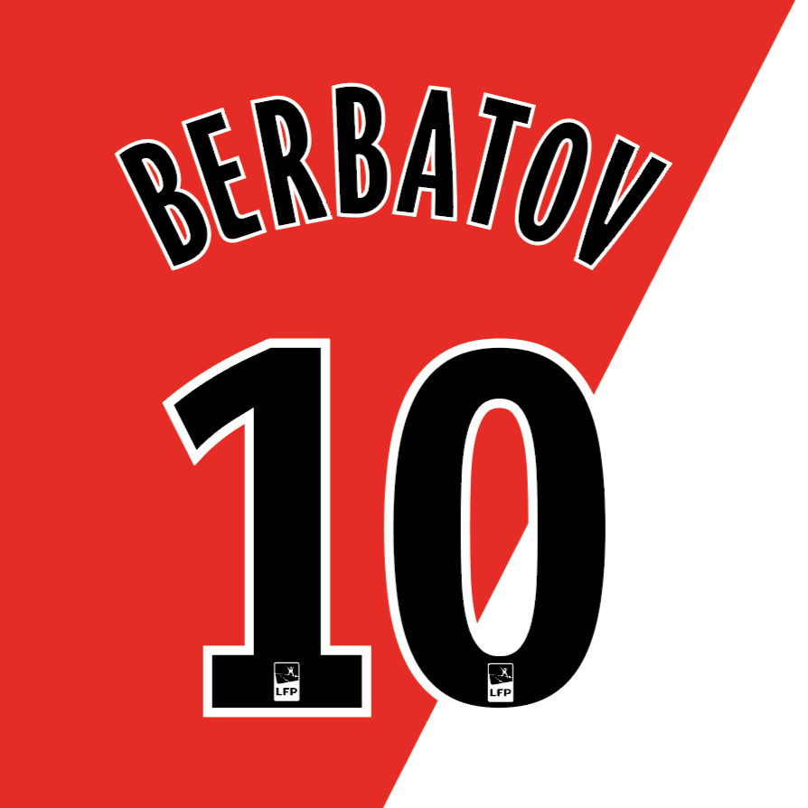 AS Monaco 2014/15 Home Berbatov #10 Nameset Repro