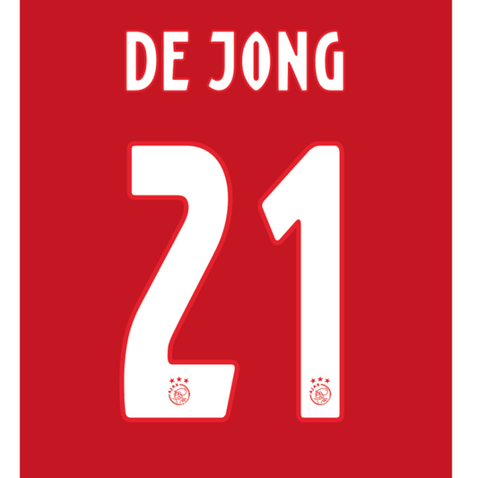 Ajax 2017/18 Home De Jong #21 Nameset Repro