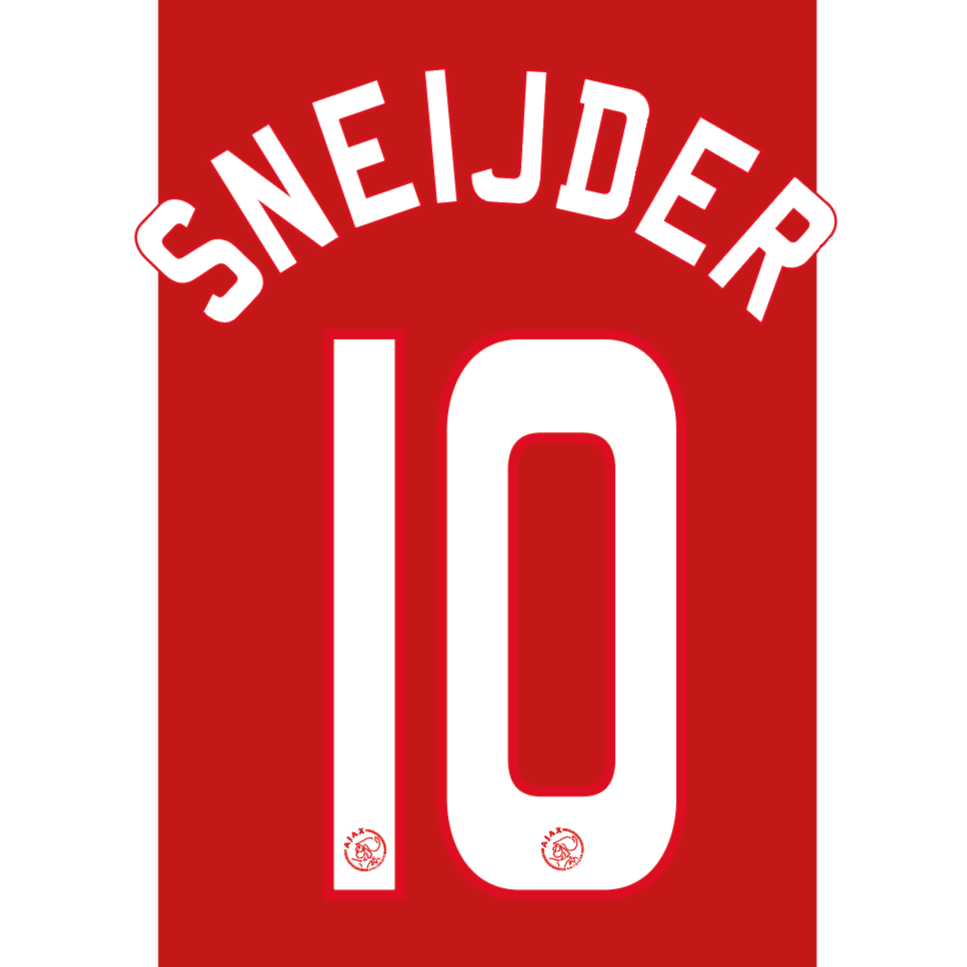 Ajax 2006/7 Home Sneijder #10 Nameset Repro