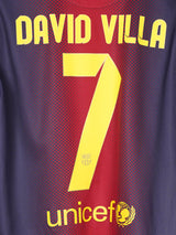 2012/13 Barcelona David Villa #7 Home Shirt (M)