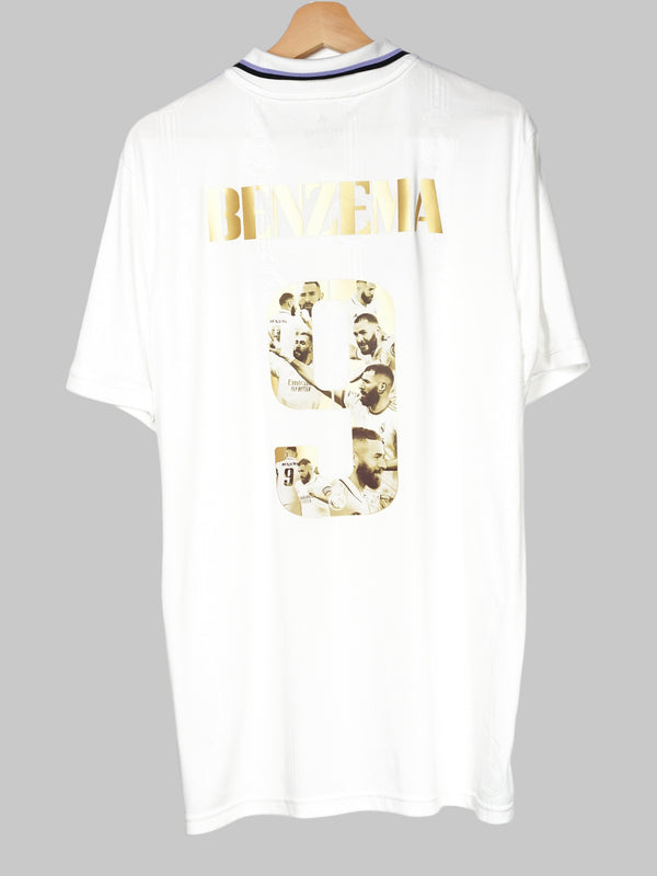 2022/23 Real Madrid Benzema #9 Home Shirt (L) Adidas