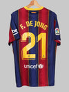 FC Barcelona Home Shirt 2020/21 De Jong #21 (L)