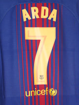 2017/18 Barcelona Arda #7 Home Shirt Signed (XL Kids)