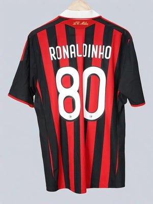 AC Milan 2009/10 Home Shirt Ronaldinho 80 (L)