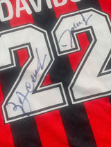 AC Milan Davids #22 Fan Home Shirt Signed (XL)