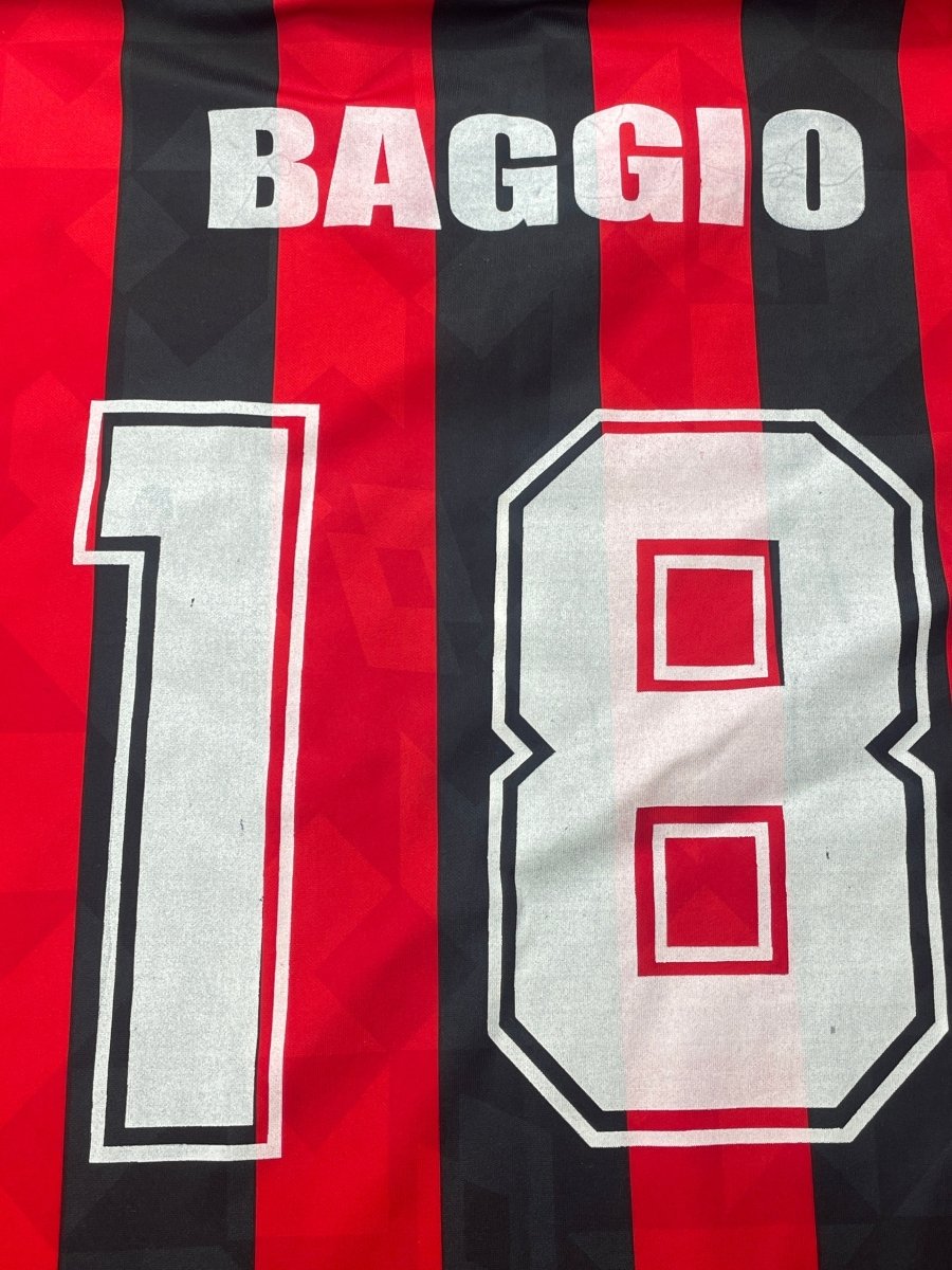 AC Milan Home Shirt 1994/95 Baggio #18 - 9/10 - XL