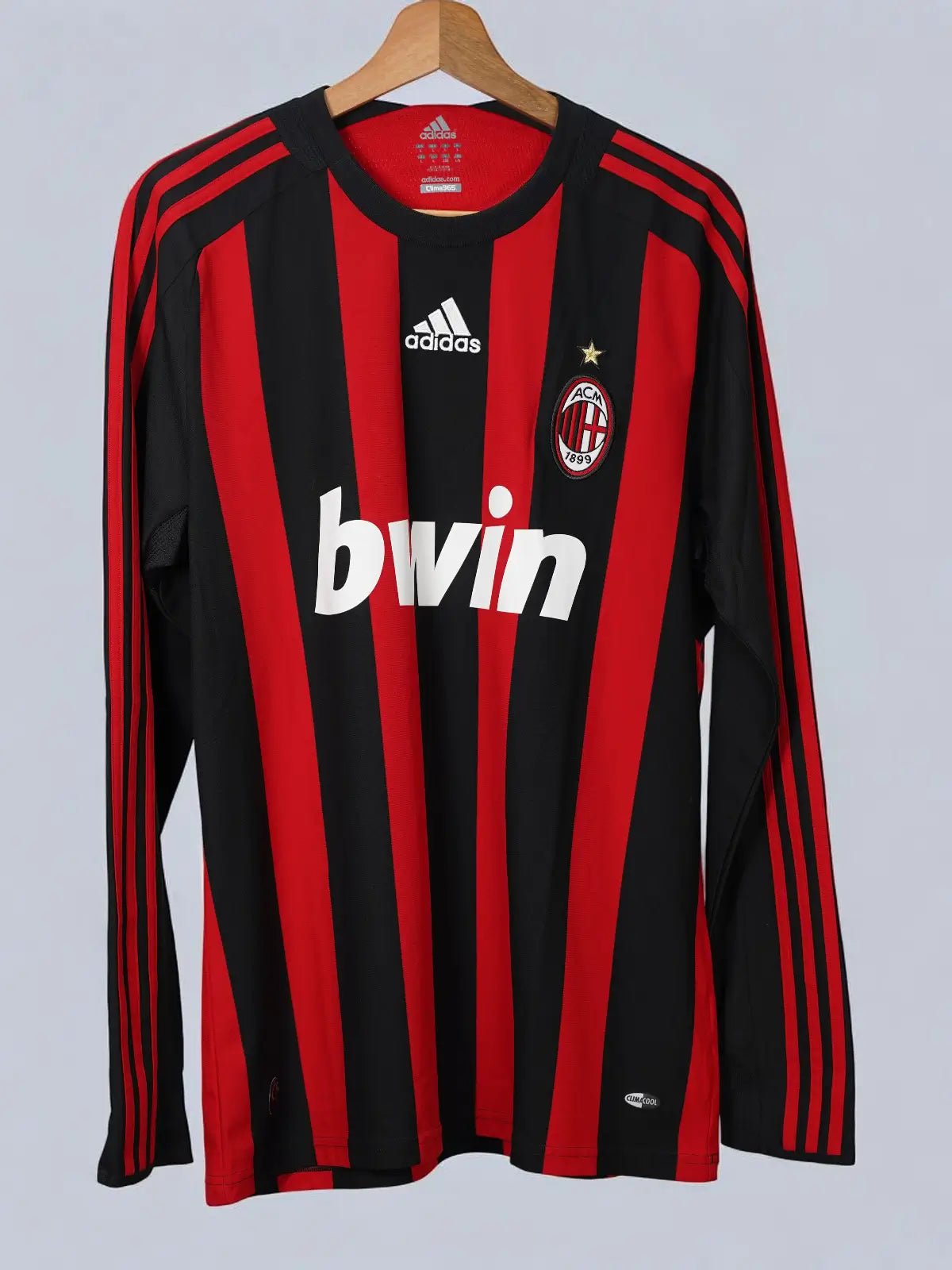 AC Milan Home Shirt 2008/9 L/S Ronaldinho 80 (L)