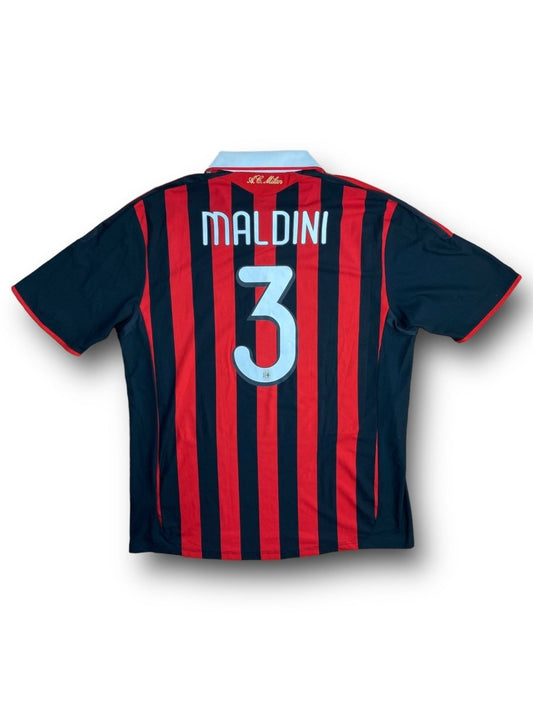 AC Milan Home Shirt 2009/10 Maldini #3 - 9/10 - L