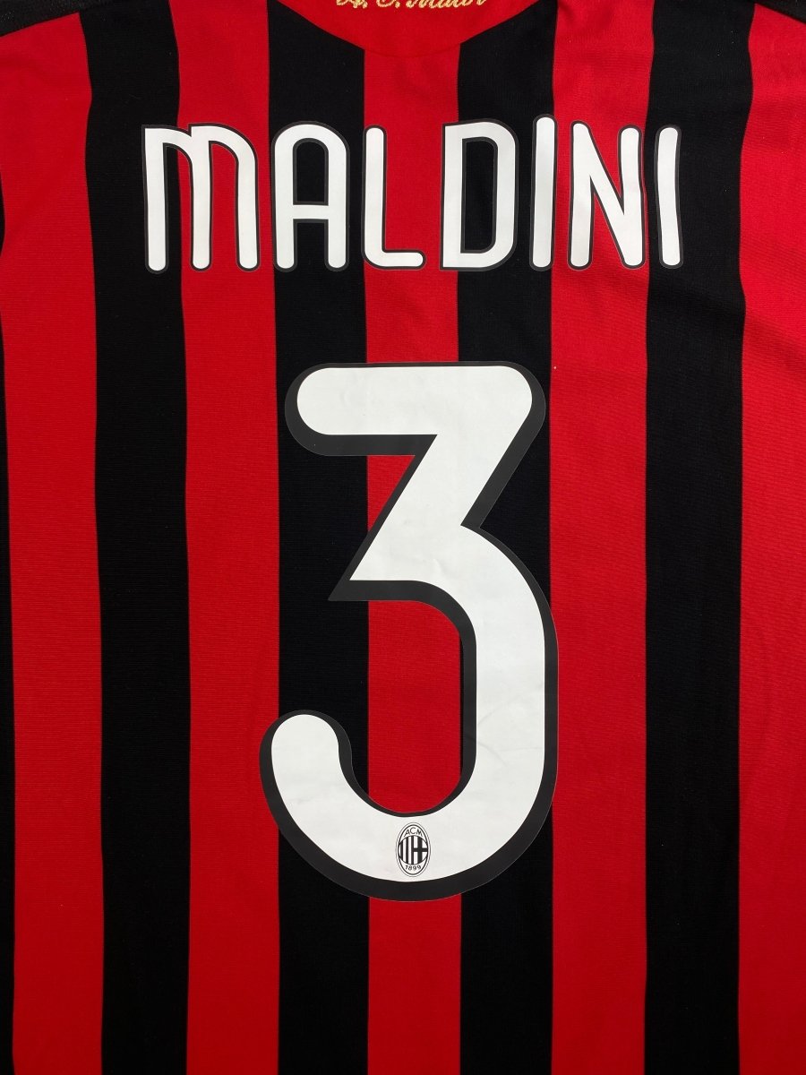 AC Milan Home Shirt 2009/10 Maldini #3 - 9/10 - L