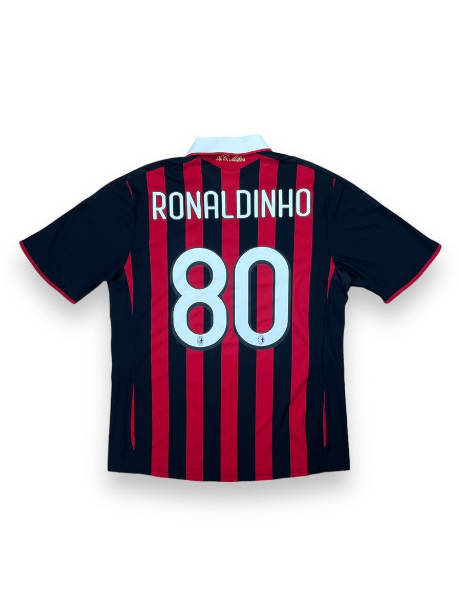 AC Milan Home Shirt 2009/10 Ronaldinho #80 - 9/10 - L