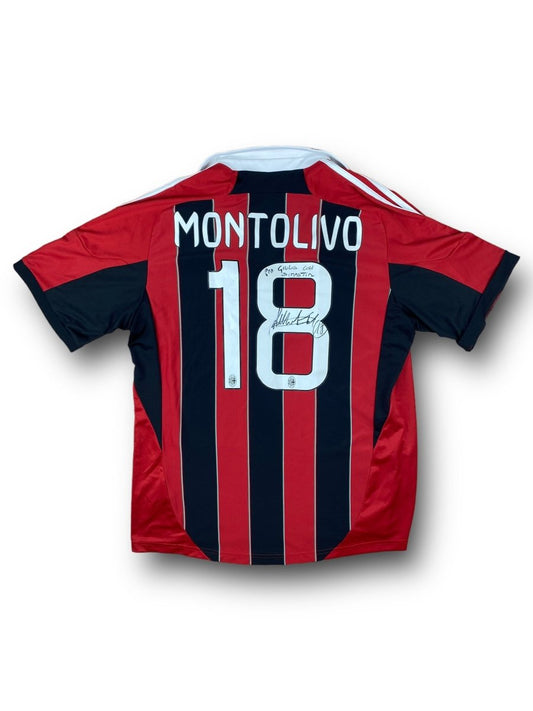 AC Milan Home Shirt 2012/13 Signed by Montolivo - 7/10 - XL