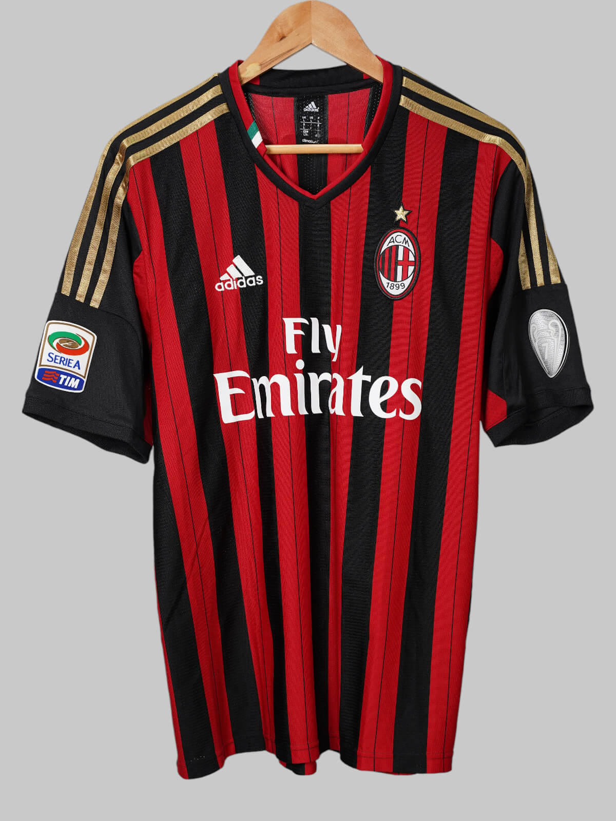2013/14 AC Milan Balotelli #45 Home Shirt (L) Adidas – First11