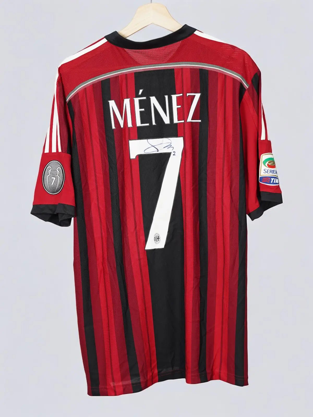2014/15 AC Milan Ménez #7 Home Shirt Signed (XL) Adidas | First11