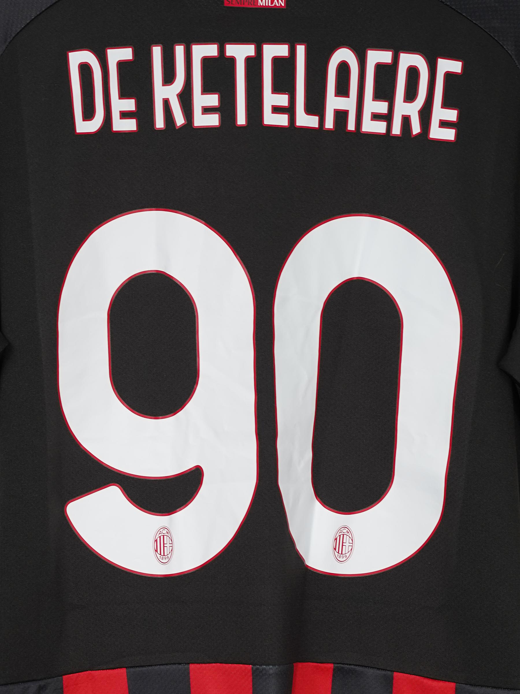 AC Milan Home Shirt 2022/23 de Ketelaere 90 (L)