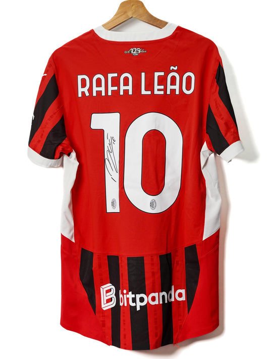 AC Milan Home Shirt 2024/25 Match Issue Signed Rafa Leao 10 (L)