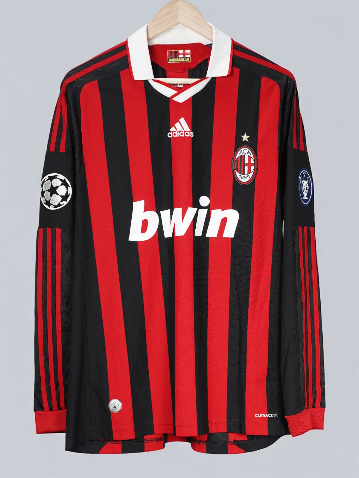 AC Milan Home Shirt L/S 2009/10 Ronaldinho 80 (L)