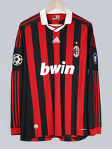 AC Milan Home Shirt L/S 2009/10 Ronaldinho 80 (L)