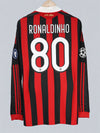 AC Milan Home Shirt L/S 2009/10 Ronaldinho #80 (L)