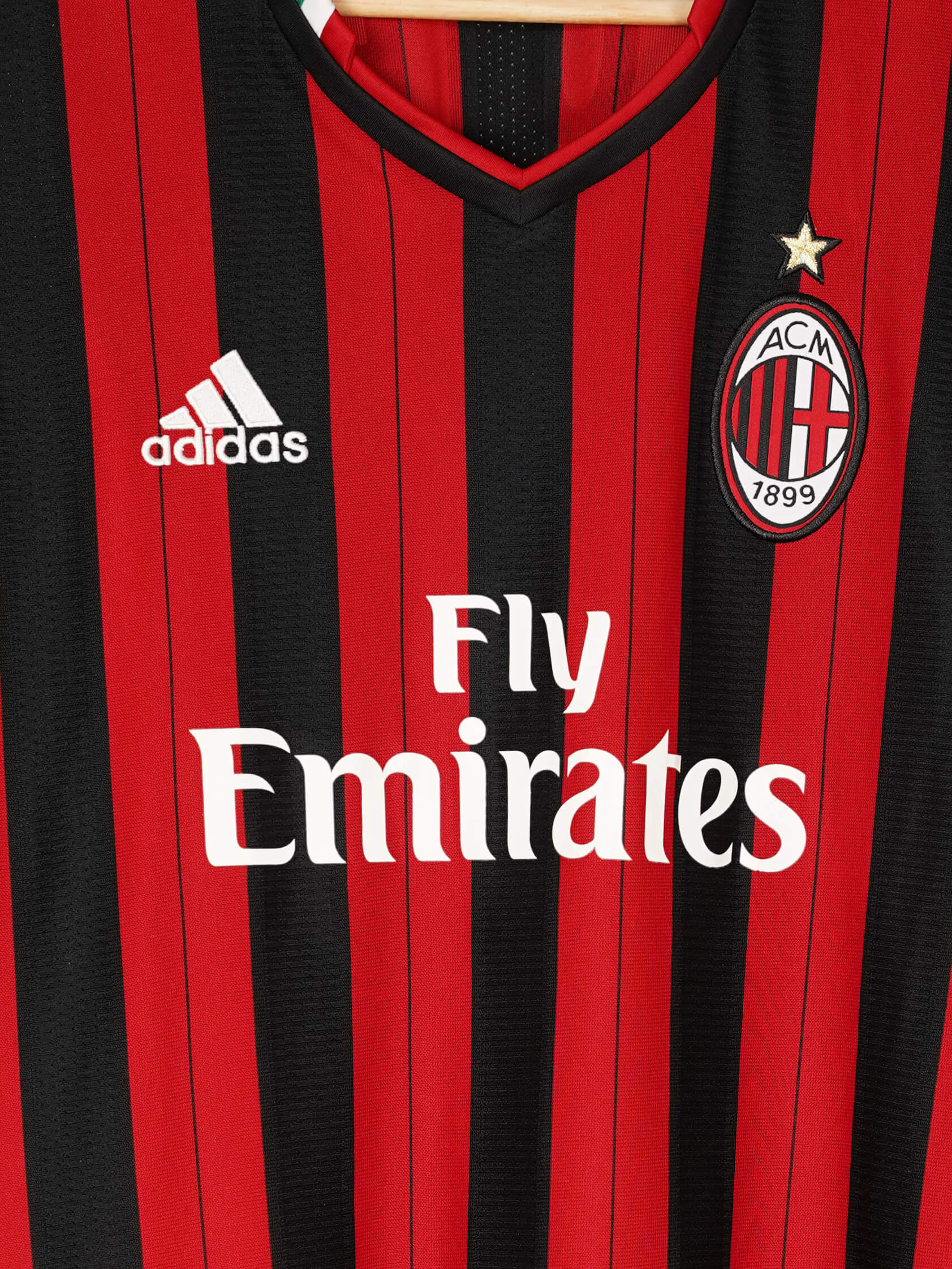 2013/14 AC Milan Balotelli #45 Home Shirt L/S (M) Adidas | First11