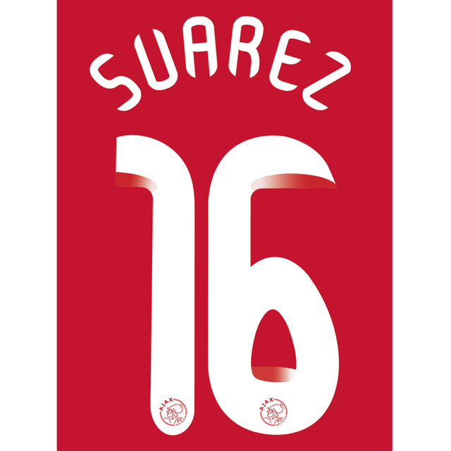 Ajax 2009/11 Home Suarez #16 Nameset