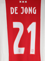 Ajax Home Shirt 2017/18 De Jong 21 (L)