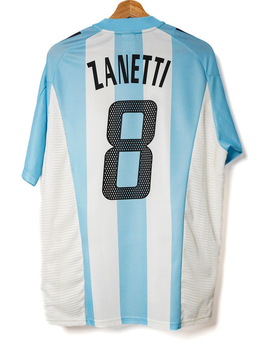 Argentina Home Shirt 2002/4 Zanetti 8 (XL)