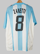Argentina Home Shirt 2002/4 Zanetti 8 (XL)