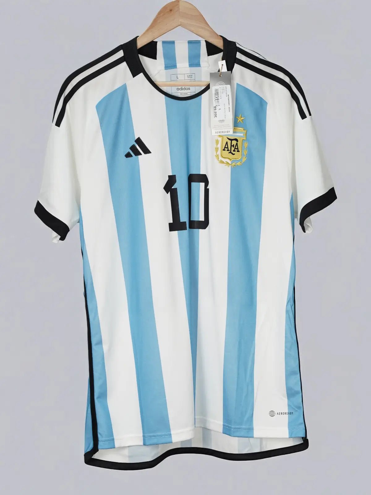 Argentina Home Shirt 2022/23 Messi 10 BNWT (L)