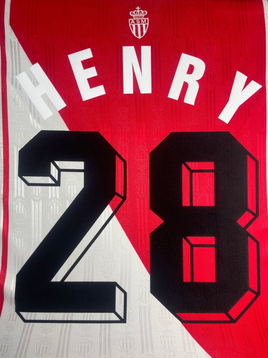 AS Monaco 1996/97 Home Henry #28 Nameset