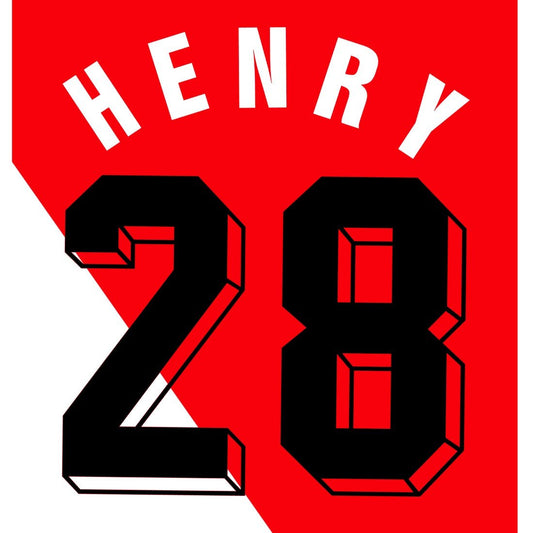 AS Monaco 1996/97 Home Henry #28 Nameset