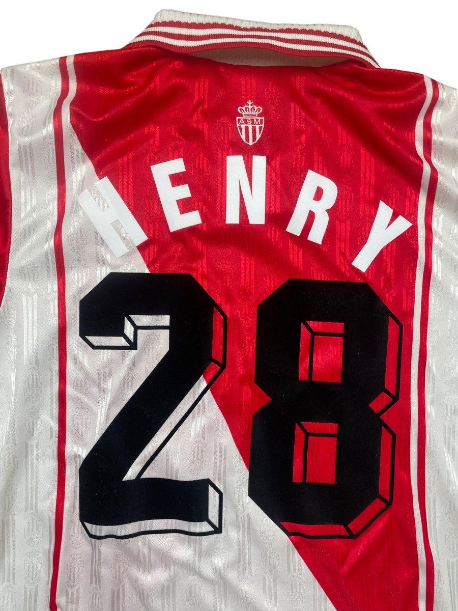 AS Monaco Home Shirt 1996/97 Henry #28 - 10/10 - S