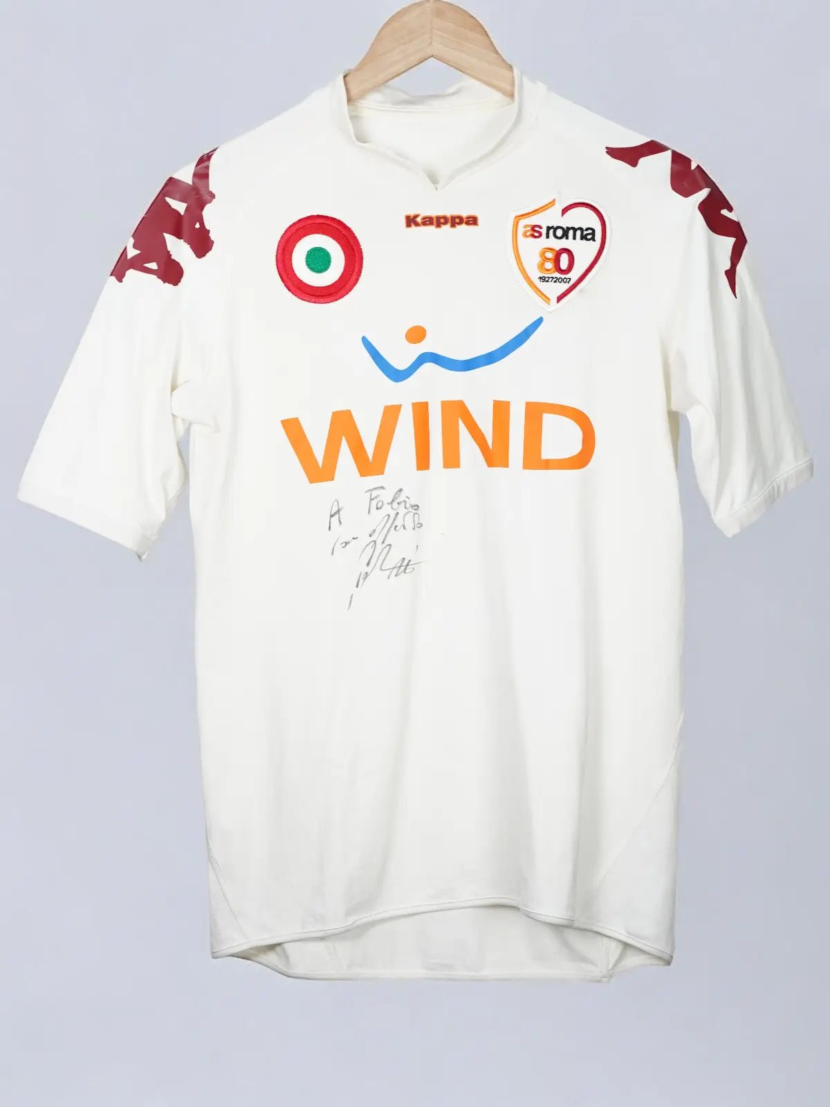 AS Roma Away Shirt 2007/8 Signed De Rossi (M)
