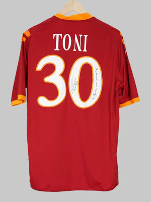 AS Roma Home Shirt 2009/10 Toni 30 Signed (XL)