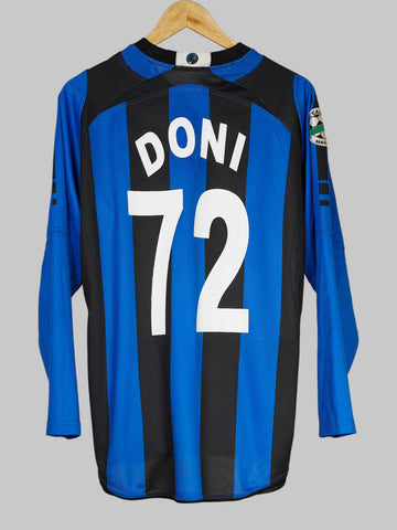 Atalanta Bergamo Home Shirt L/S 2006/7 Doni 72 (M)