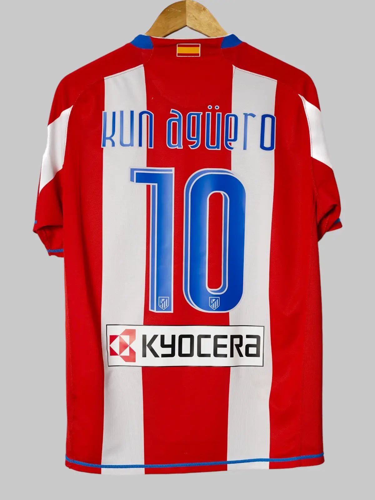 Atletico Madrid Home Shirt 2007/8 Kun Aguero 10 (L)