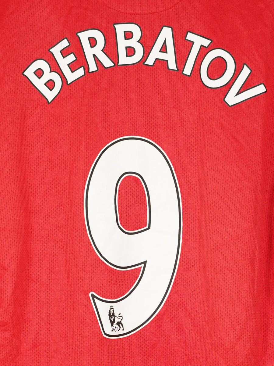 2007/08 Manchester United Berbatov #9 Home Shirt L/S (L) 