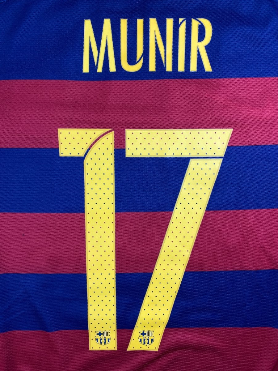 Barcelona Home Shirt 2015/16 Match Issue Signed Munir #17 - 9/10 - M