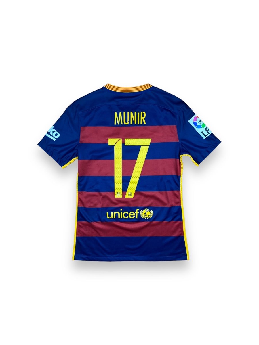 Barcelona Home Shirt 2015/16 Match Issue Signed Munir #17 - 9/10 - M