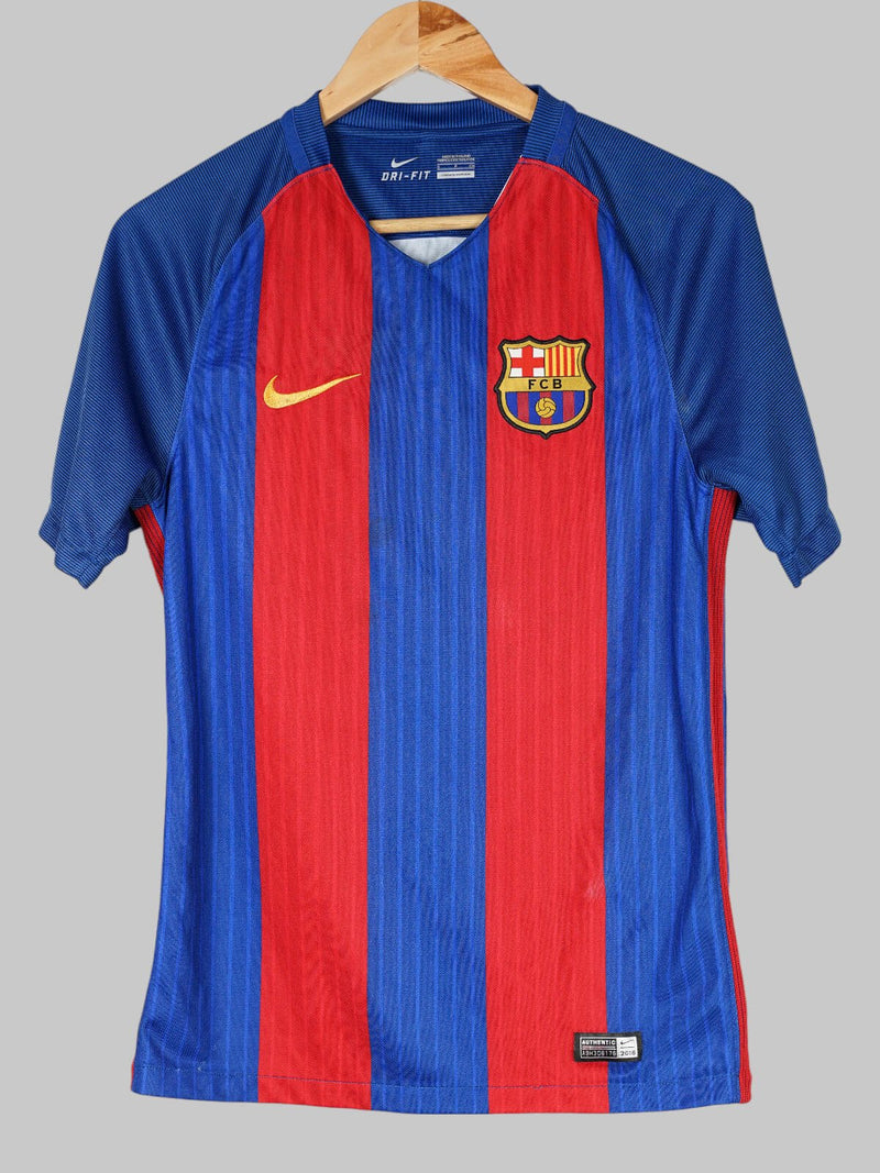 Barcelona Home Shirt 2016/17 Pique 3 (S)
