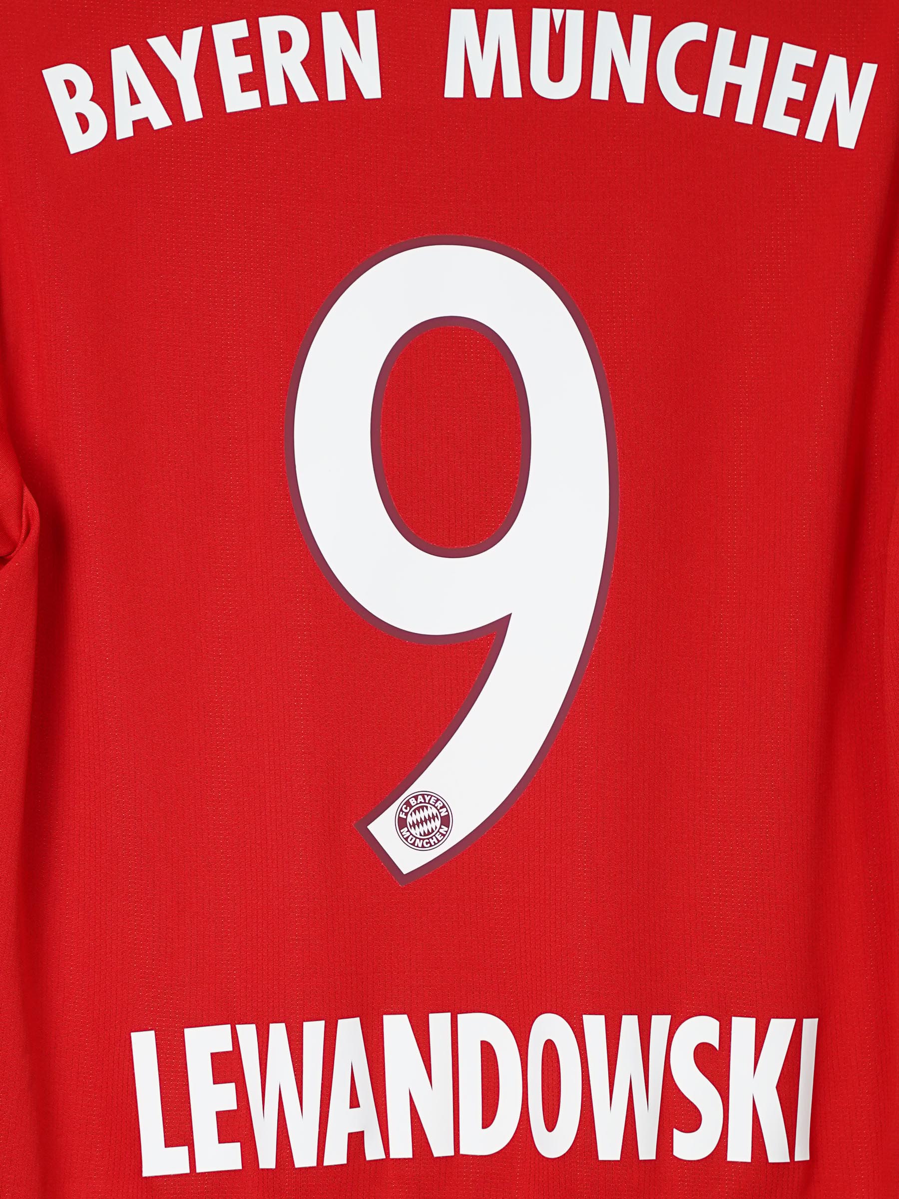 Bayern Munich Home Shirt L/S 2015/16 Lewandowski 9 (M)