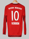 Bayern Munich Home Shirt L/S 2015/16 Robben #10 (M)