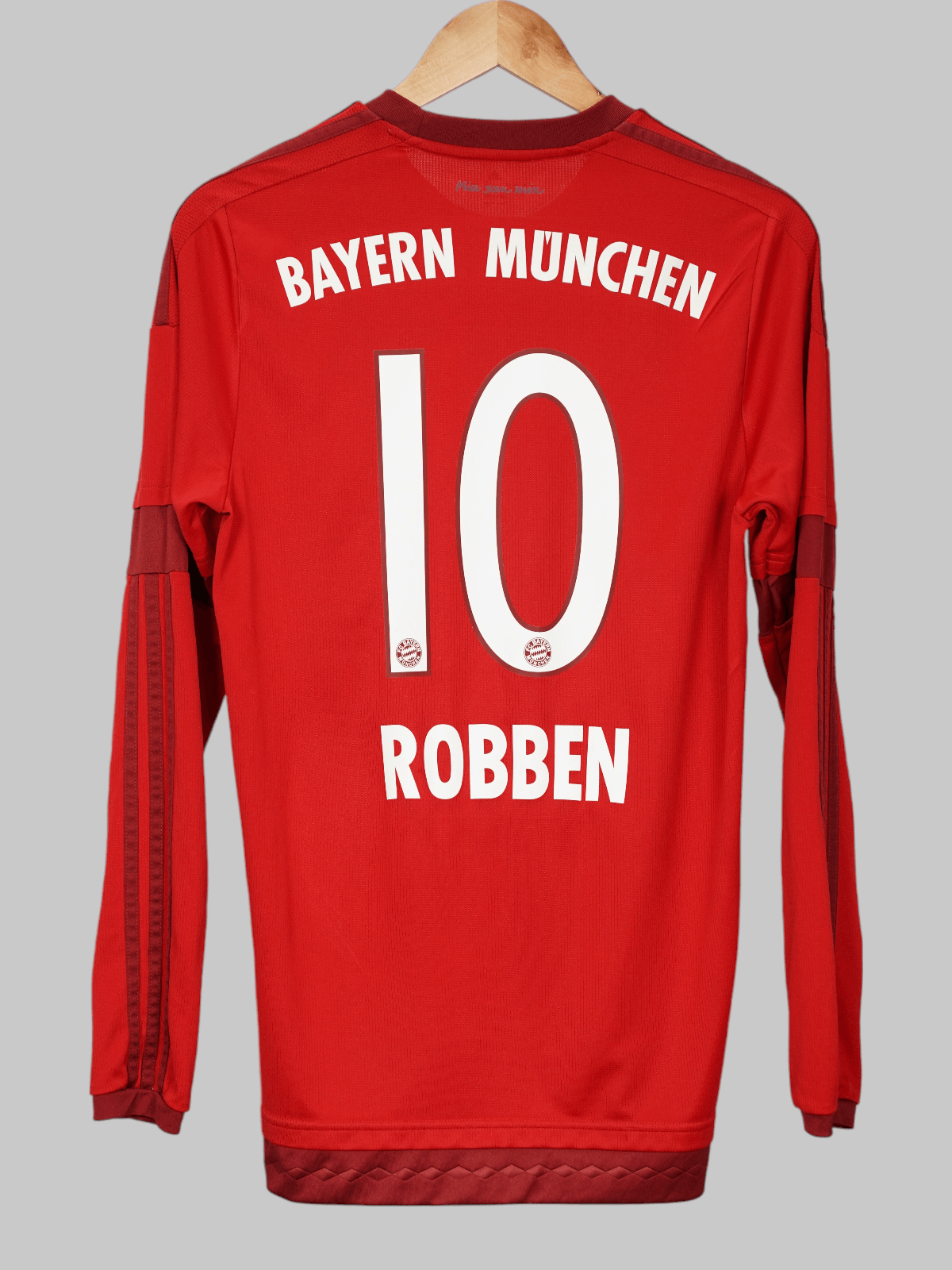 Bayern Munich Home Shirt L/S 2015/16 Robben 10 (M)
