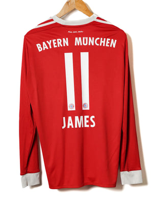Bayern Munich Home Shirt L/S 2017/18 James #11 (M)
