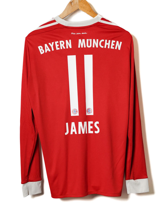 Bayern Munich Home Shirt L/S 2017/18 James #11 (M)
