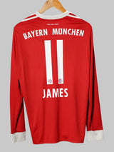 Bayern Munich Home Shirt L/S 2017/18 James 11 (M)