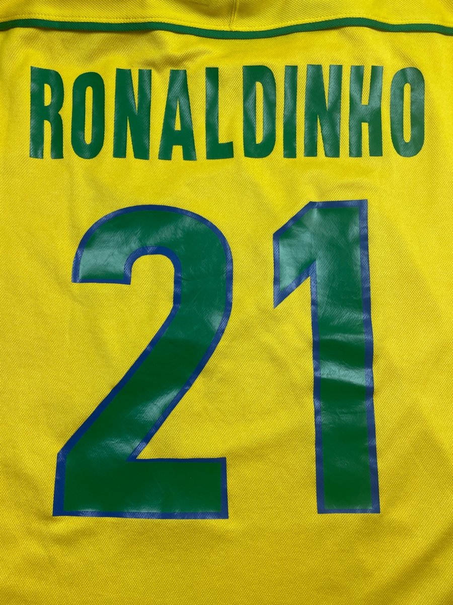 Brazil 1998/99 Home Shirt Ronaldinho #21 - 10/10 - XL