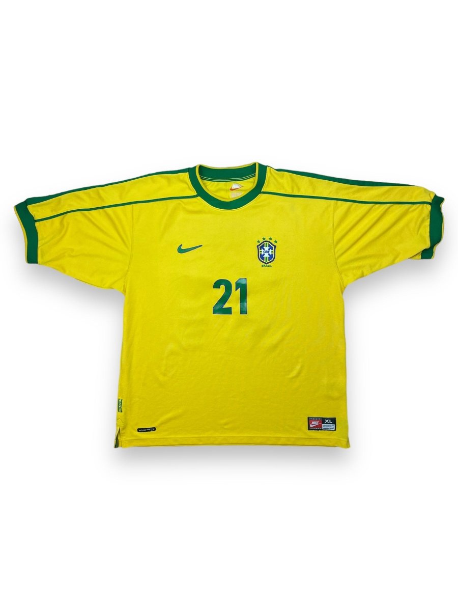 Brazil 1998/99 Home Shirt Ronaldinho #21 - 10/10 - XL