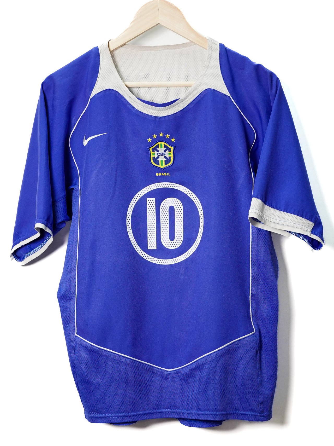 Brazil Away Shirt 2004/5 Ronaldinho 10 (M)