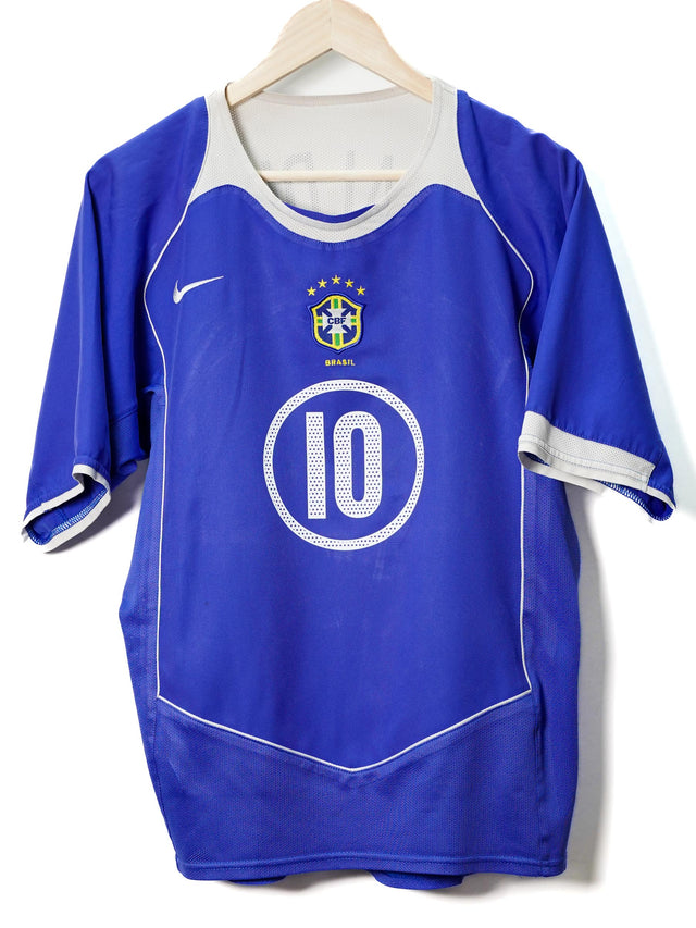 Brazil Away Shirt 2004/5 Ronaldinho 10 (M)