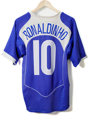 Brazil Away Shirt 2004/5 Ronaldinho 10 (M)